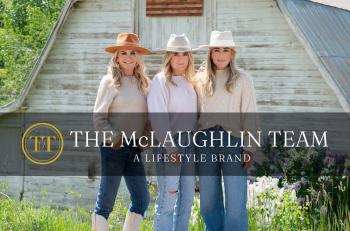 Designing & Developing for Three Generations of the McLaughlin Family Mother and two daughters in front of barn